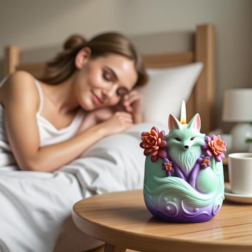 1 Pc Fox Resin Storage Box Silicone Mold Animal Flower Pot Epoxy Jar Candle Mold for DIY Crafts Candlestick Home Decoration Plaster Cement Concrete Craft Soap Thanksgiving Party Favors - color: Fox Resin Mold