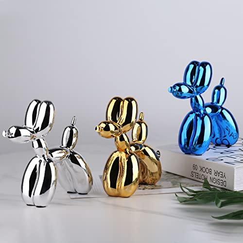 Gold Balloon Dog Decor,Gold Room Decors,Balloon Animal Preppy Room Shelf Decor,Cute Statue Home Decors,Bedroom Modern Sculpture Desk Decoration,Golden Decorations Gifts - color: Gold, size: 16.5*18.5*6.3inch