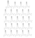 Artliving 4" Clear Plastic Stand Cookie Holder Display Stand Place Card Holder Display Easels at Weddings, Birthday Party(24 Pack) - color: White, size: 4inch(24piece)
