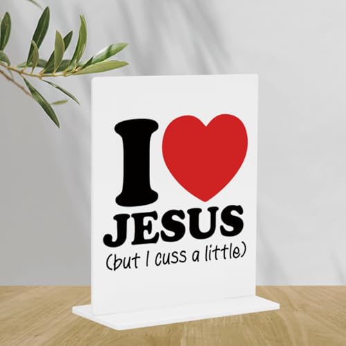Funny Office Home Decor - Chic Acrylic Shelf Decor for Home, Workspace, or Dorm, Witty & Minimalist Statement Piece, 4 × 4.7 Inches