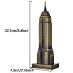 Cutbar 8.7 Inch Metal New York City World Building Statues Collection Model Home Desk Decoration (Bronze)