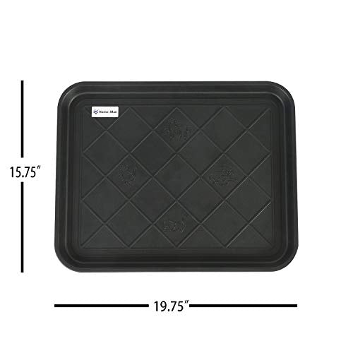 Multi-Purpose Boot Tray Mat,Boot Tray for Entryway, Pet Bowl Tray,Dog Bowl Mat,Waterproof Trays for Indoor and Outdoor Floor Protection,20“x 15"/2 Pack - size: 20x15*2 pack