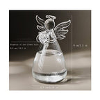 Angel Design Glass Vases Clear Flower Plant Terrarium Container Hanging Vase Wedding Decor Garden Ornaments Hanging Planter (Pack of 10) - size: 10 pcs
