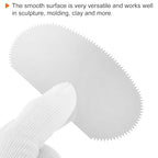 HARFINGTON 10pcs Steel Clay Scraper 4" Pottery Clay Serrated Scraper for Pottery Sculpture Ceramic DIY Crafts