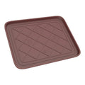 All Weather Boot Tray - Small Water Resistant Plastic Utility Shoe Mat for Indoor and Outdoor Use in All Seasons by Stalwart (Brown) - color: Brown