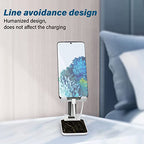 Foldable Phone Stand for Desk, Adjustable Angle of View, Suitable for iPhone, Samsung and Other Smart Phones, Black Marble - color: Black Marble
