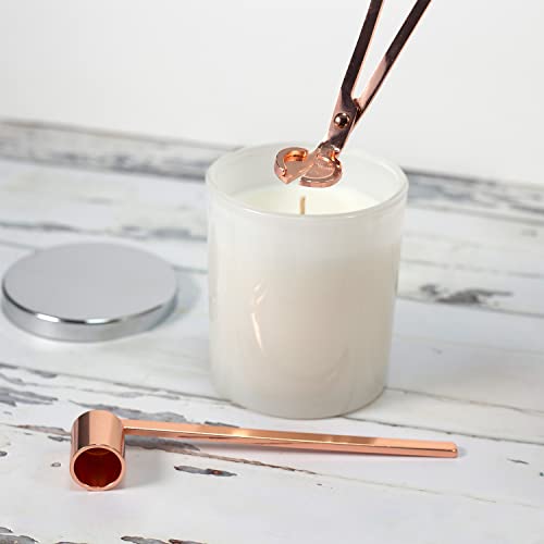 Airy Abode Candle Wick Trimmer and Candle Snuffer Accessory Set – Pick Your Color - color: Rose Gold