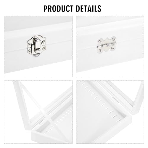 Vicoter Velvet Necklace Display Jewelry Tray 20 Hook Necklace Tray Necklace Pendant Jewelry Tray for Women and Girls - color: Ivory, size: 20 Hook