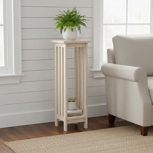 International Concepts Mission Plant Stand, 36-Inch High, Solid Parawood, Unfinished - size: 36 Inch
