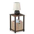 FURINNO Turn-N-Tube Haydn End Table, 1-Pack, Walnut/Brown - color: Walnut/Brown, size: 1-Pack, 2-Tier, style: Haydn
