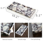 100% Natural Luxury Calaccata Viola Marble Small Hand Towel Tray Holder Organizer, Makeup Bathroom Holder - color: Viola-rectangle-10"x5"x0.7"