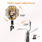 62" Aluminum Alloy Selfie Stick Phone Tripod with Wireless Remote Compatible with iPhone 17 16 15 14 13 pro Xs Max Xr X, Android/Samsung Smartphone Expandable for Travel Selfies Video Recording Vlog - style: Black(61 inch)