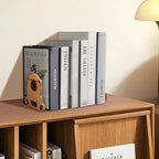 1 Pair Capybara Wood Bookends,Simple Cartoon Animal Capybara Design Non-Skid Beech Wood Bookends Desk Organizer Book Stand Book Holder Shelf Shelves Holder for Home School Office Library Decorative