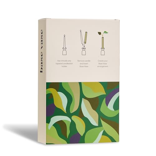 Base Vase (3-Pack) - The Bud Vase that Fits in Taper Candle Holders | Create Floral Arrangements for Tablescapes, Centerpieces, Weddings and Home Decor (Green) - color: Green