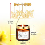 Rotatable Rose Scented Candle Gifts, Butterfly Gifts for Women Mom Wife Anniversary Valentine's Day Christmas, Unique Birthday Gift for Sister Girlfriend with Gift Box - color: Rose-Butterfly