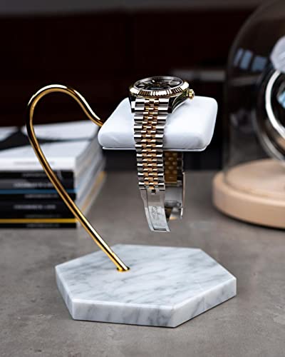 LYS&LYX Watch stand watch display stand watch holder watch Handcrafted watch holder (White/Rose/White) - color: white/rose/white