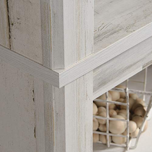 Sauder 5 Tier Book Shelf Wooden Bookcase Multipurpose Bookshelf for Home Office, Living Room, in White Plank - color: White Plank