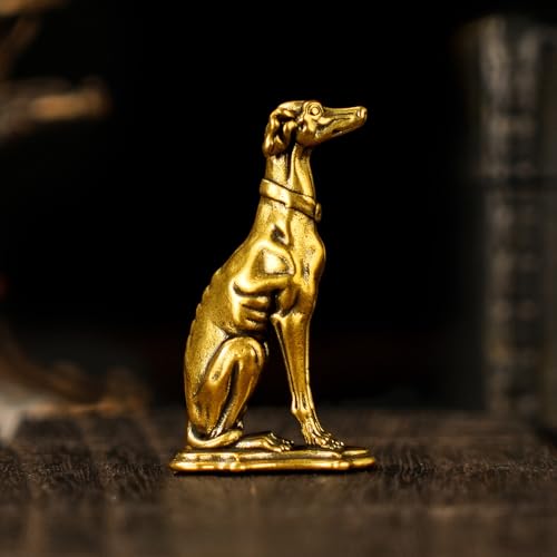 Retro 100% Solid Brass Emaciated Dog Sculpture - Skinny but Unbroken Canine Figurine, Handmade Vintage Survivor Art, Unique Gift for Dog Lovers & Collectors, Symbol of Perseverance - style: Thin Dog