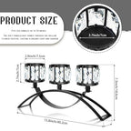4 Pcs 3-Arm Crystal Tealight Candle Holders, Elegant Metal Arch Candlestick Centerpiece for Wedding, Party, Dining Room Table Decorations, Anniversary (4, Black-3 Arm) - size: Black-3 Arm