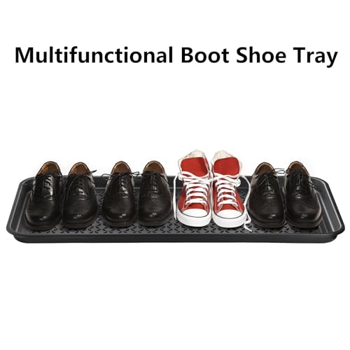 Fasmov 3 Pack Utility Boot Tray Mat Multi-Purpose Anti-Slip Tray Mat Boots, Dog Food Bowls, Gardening, Laundry, Kitchen, Garage, Entryway, 30 x 15 inches