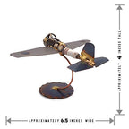 Zero Collectible Handmade Metal Art Figurine, Desk Accessories, Trophy, Boss Gift, Home Office Décor, Aircraft - style: Zero