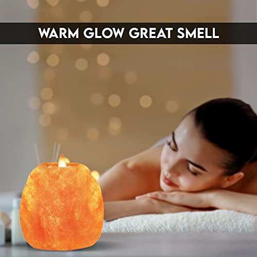 Himalayan Glow Candle Holders, Hand Crafted Himalayan Salt Candle Holder – 4 Pack - size: Pack of 4