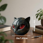 Black Cat Sculpture - color: Red