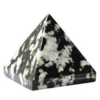 Amazing Gemstone Black & White Tourmaline Pyramid Crystal Healing Stones - 2" Great Pyramid Figurine of Natural Stone Pyramid for Meditation, Reiki, Chakra Balancing and Crystal Pyramids Grid - color: Black & White Tourmaline