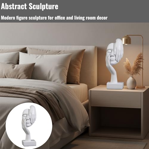 Abstract Sculpture for Home Decor - Modern Abstract Sculpture for Office and Interior Spaces - color: Model B-white, size: 6.5x5x17 cm