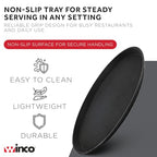 Winco TFG-14K Round Fiberglass Tray with Non-Slip Surface, 14-Inch, Black - color: Black, size: 14"