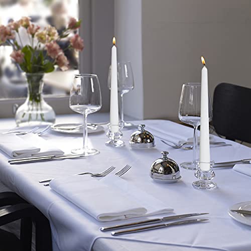 BOLSIUS 20 Count Unscented 10 Inch White Household Taper Candles - 8 Hours Burning Time - Premium European Quality - Smokeless Dripless Candlesticks - Perfect for Weddings, Parties, and Everyday Use - color: White, size: 20 Count