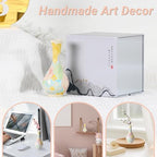 Mini Ceramic Vase Hand-Painted Glazed Vase Light-Colored Small-Mouth Vase Office, Living Room, Coffee Table, Study, Lounge