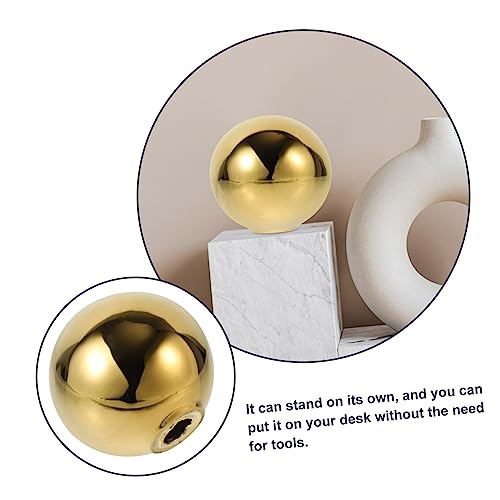Modern Nordic Ceramic Ball Sculpture for Living and Office Decor Abstract Geometric Art Ornament for Shelf Table Centerpiece Unique Porcelain Ball Statue Accent