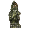 Nupuyai Natural Green Jade Santa Claus Statue for Home Office Decor, Healing Carved Standing Santa Claus Christmas Ornament for Reiki Healing Meditation - size: 4.92-5.11''