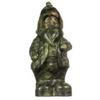 Nupuyai Natural Green Jade Santa Claus Statue for Home Office Decor, Healing Carved Standing Santa Claus Christmas Ornament for Reiki Healing Meditation - size: 4.92-5.11''
