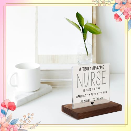 Nurses Week Gifts for Nurses, Appreciation Gifts for Nurses, Nurse's Day Appreciation Gifts, Thankful Nurse Gift, Modern Acrylic Desk Plaque with Inspirational Quotes, 10 x 10 x 1.5 cm,XXD3 - style: Nurse's Day Appreciation Gifts