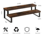 YINMIT Wooden Display Riser Stand, Tiered Perfume and Cologne Organizer Stand, 2 Tier Spice Rack Organizer, Rustic Display Shelf for Candles (2 Tier, 2 Pack) - color: 2 Tier,2 Pack,Brown