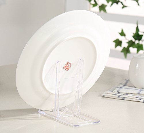 Artliving Two Part Adjustable Clear Acrylic Plastic Display Stand Easel (set of 6) - color: Transparent, size: suitable for 5"-9"