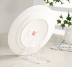 Artliving Two Part Adjustable Clear Acrylic Plastic Display Stand Easel (set of 6) - color: Transparent, size: suitable for 5"-9"