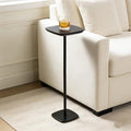 Pedestal Side Table, Small Drink Tables Pedestal Stand, Black Square Mini End Table, Cocktail Martini Coffee Tables, Tiny Side Table for Living Room,Small Spaces,Sofa,Couch - color: Black