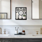Candle Wall Sconce, Retro Wall Hanging, Farmhouse Wall Art for Living Room Bedroom Bathroom (2 Pack 11.8 x 13 in) - color: Black- Tasteful