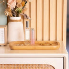 Bamboo Vanity Tray, Bathroom Counter Tray, Toilet Tank Top Tray for Organizing and Decor Display, 9.8 x 5.5 x 0.8 inch - size: 9.8" x 5.5" x 0.8"