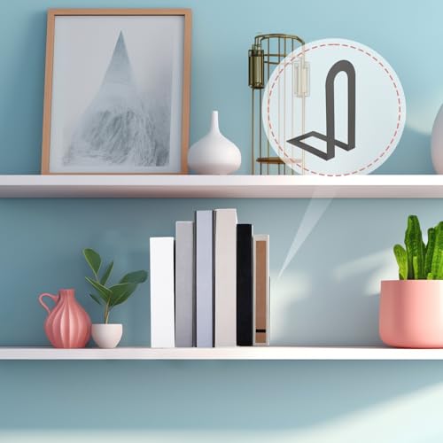 Chunful 6 Pcs Modern Metal Book Ends for Shelves Decorative Small Bookends Book Shelf Organizer Minimalist Design Stopper to Hold Books for Home Office (Gray,5.5 * 3.75 * 2.25inch) - color: Gray, size: 5.5*3.75*2.25inch