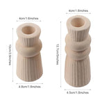 2Pcs Beige Ceramic Candle Holders Candlestick Holder Set Table Centerpiece Taper Candle Holders Desktop Decoration for Home Decor