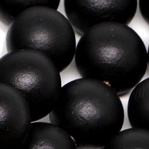 Boho Wood Decorative Beads & Tassel Garland Black - color: Black