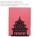 Metal Bookend Small Shaped Book Stand Crafted Metal Book Organizer for Office and Home Use