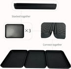 Generic Shoe Tray for Entryway, 3 Pack Indoor Mats, Dog Feed Mat, Rain Boots Drying Tray, Black