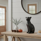 Comfy Hour 9" Cat Statue for Home Decor, Decorative Black Cat Figurines, Artisan Crafted Sitting Feline Sculpture, Unique Cat Lover Present for Women, Polyresin Desktop Accent, 1 Unit