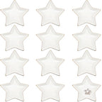 Shappy 12 Pcs Ceramic Jewelry Tray 4.5 in Ring Dish Bulk Decorative Trinket Dish for Bridal Christmas Birthdays Gifts - style: Star