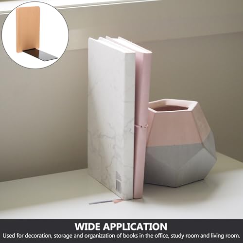 Alipis Wooden Bookend Thickened Beech Wood 13x8cm Simple Book Stand Practical Bookshelf Accessory for Home Office Desk Organization